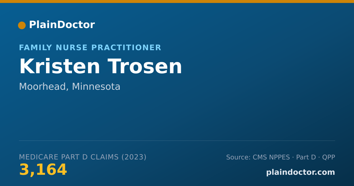 Shareable card for Kristen Trosen - Family Nurse Practitioner, Moorhead, MN