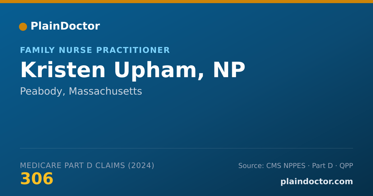 Shareable card for Kristen Upham, NP - Family Nurse Practitioner, Peabody, MA