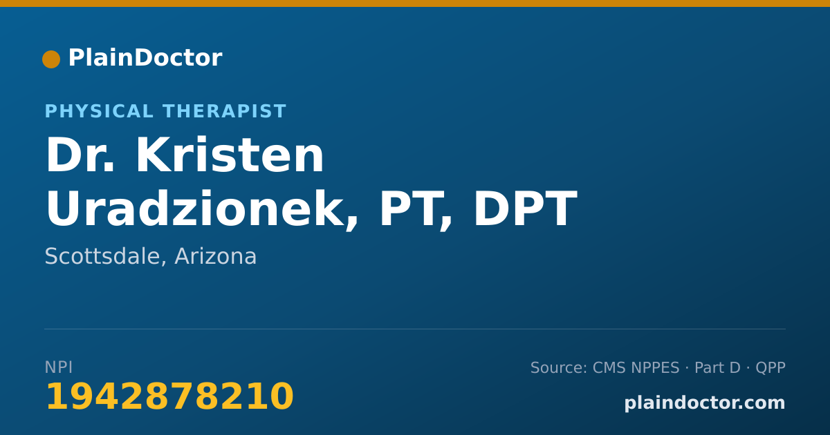 Shareable card for Kristen Uradzionek, PT, DPT - Physical Therapist, Scottsdale, AZ