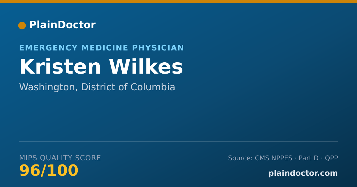 Shareable card for Kristen Wilkes - Emergency Medicine Physician, Washington, DC