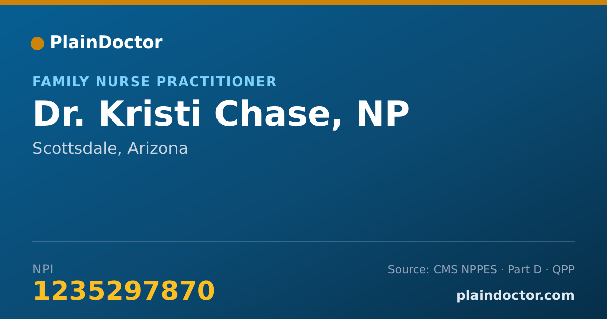 Shareable card for Kristi Chase, NP - Family Nurse Practitioner, Scottsdale, AZ