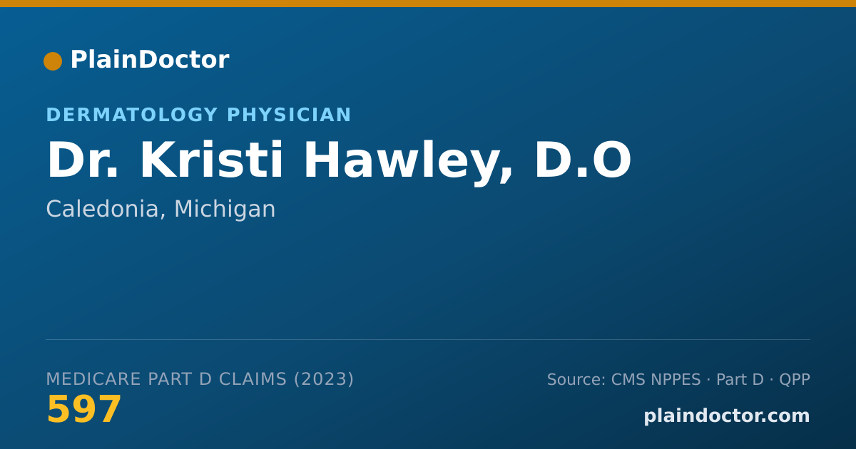 Shareable card for Kristi Hawley, D.O - Dermatology Physician, Caledonia, MI