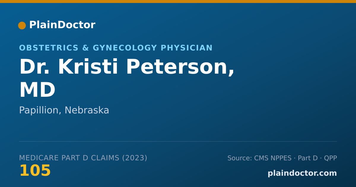 Shareable card for Kristi Peterson, MD - Obstetrics & Gynecology Physician, Papillion, NE