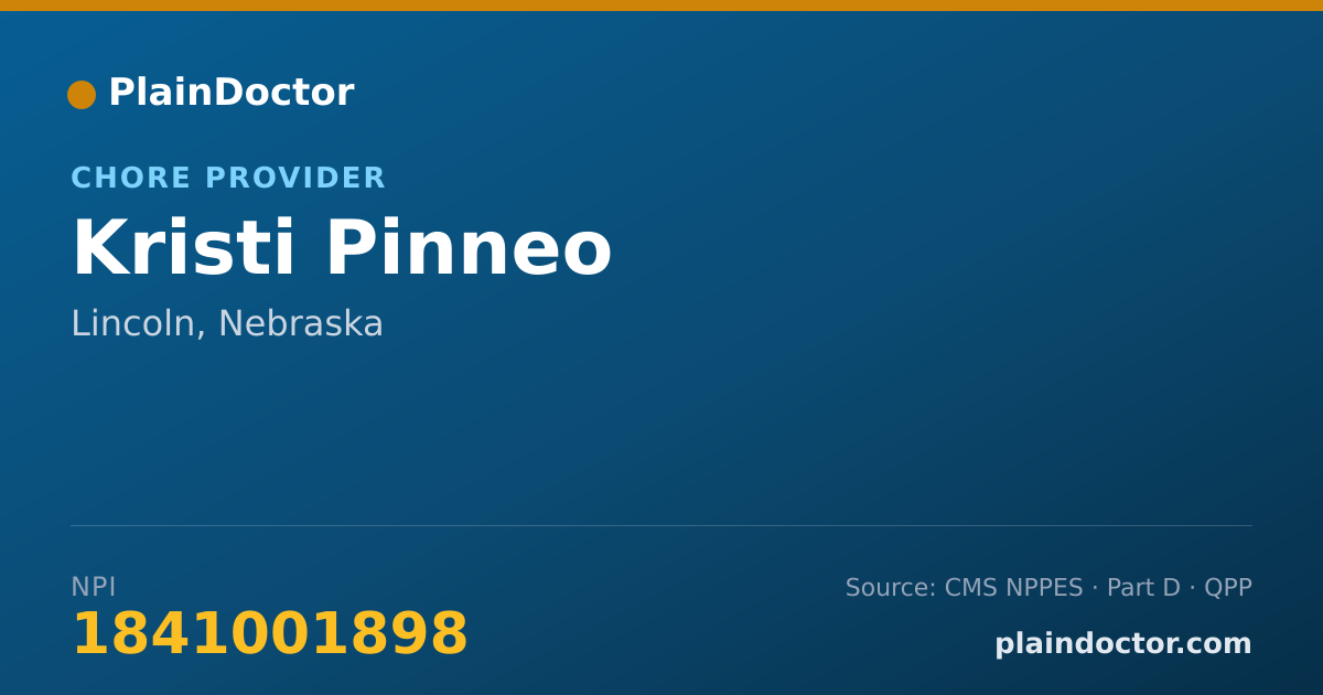 Shareable card for Kristi Pinneo - Chore Provider, Lincoln, NE