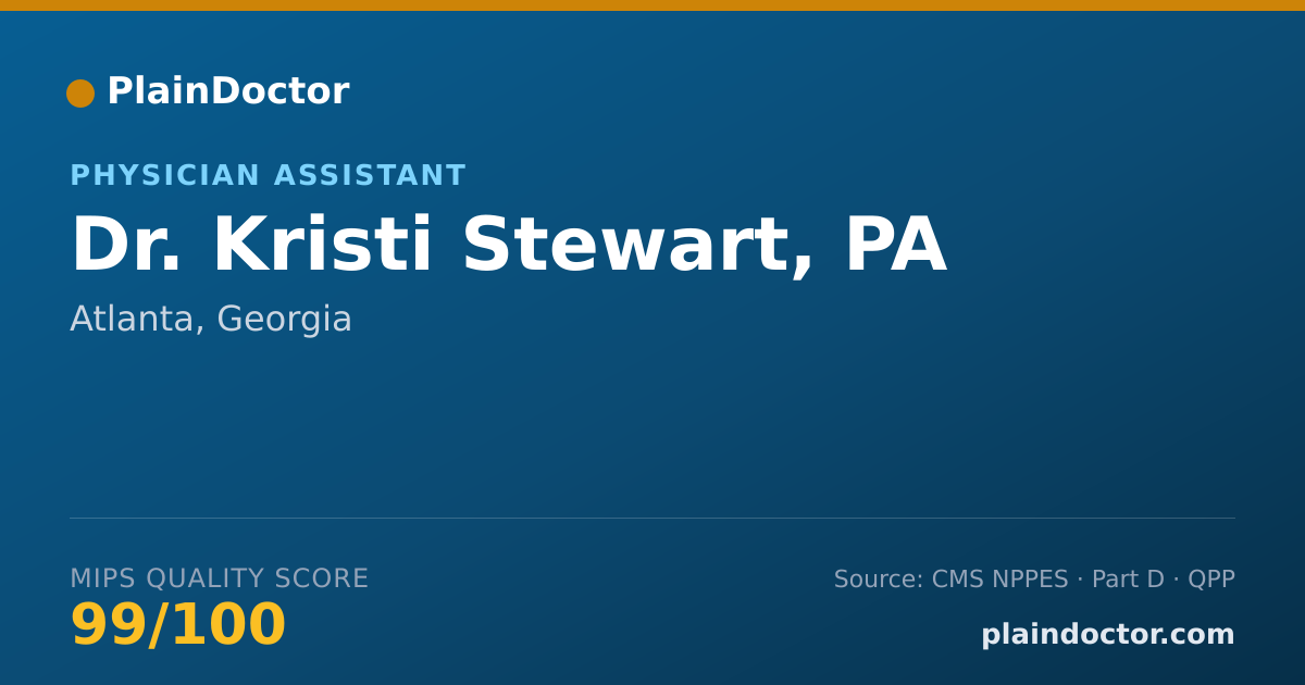 Shareable card for Kristi Stewart, PA - Physician Assistant, Atlanta, GA