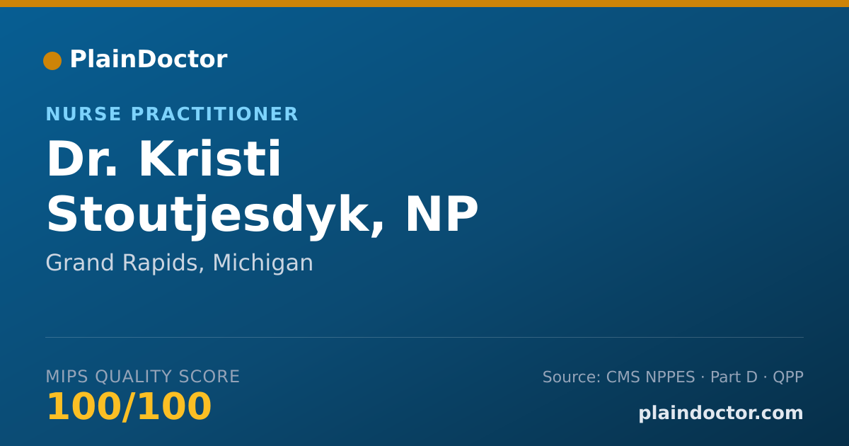 Shareable card for Kristi Stoutjesdyk, NP - Nurse Practitioner, Grand Rapids, MI