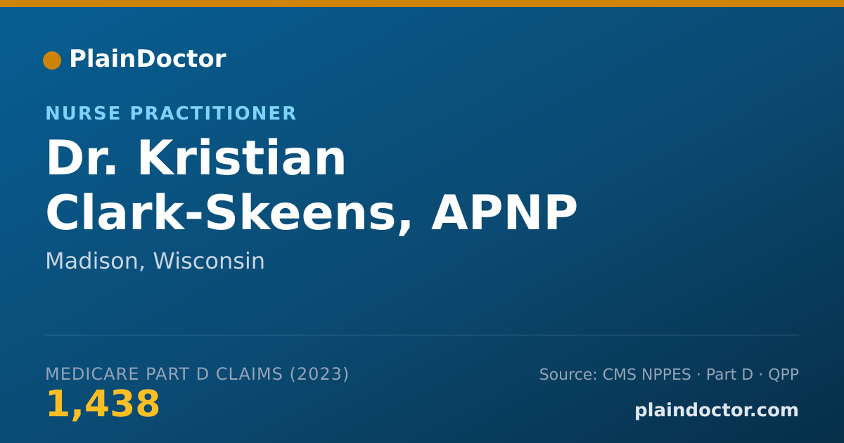 Shareable card for Kristian Clark-Skeens, APNP - Nurse Practitioner, Madison, WI