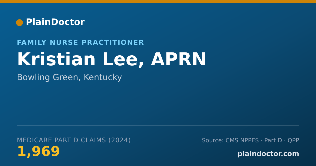 Shareable card for Kristian Lee, APRN - Family Nurse Practitioner, Bowling Green, KY
