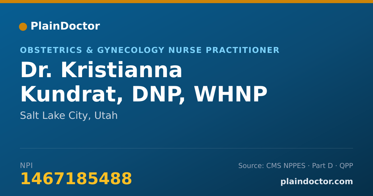 Shareable card for Kristianna Kundrat, DNP, WHNP - Obstetrics & Gynecology Nurse Practitioner, Salt Lake City, UT