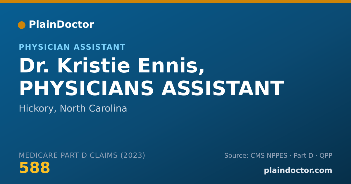 Shareable card for Kristie Ennis, PHYSICIANS ASSISTANT - Physician Assistant, Hickory, NC