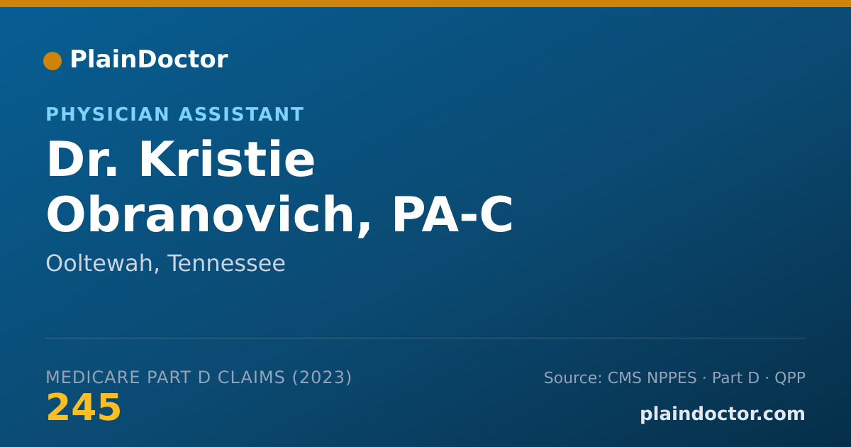 Shareable card for Kristie Obranovich, PA-C - Physician Assistant, Ooltewah, TN