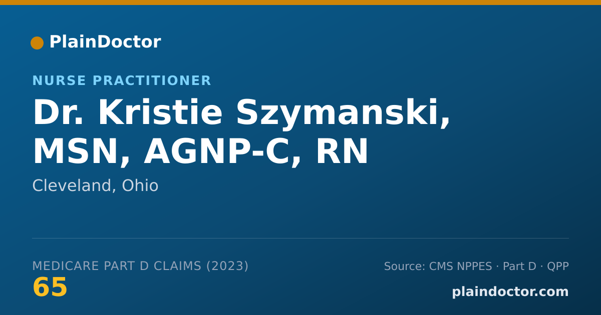 Shareable card for Kristie Szymanski, MSN, AGNP-C, RN - Nurse Practitioner, Cleveland, OH