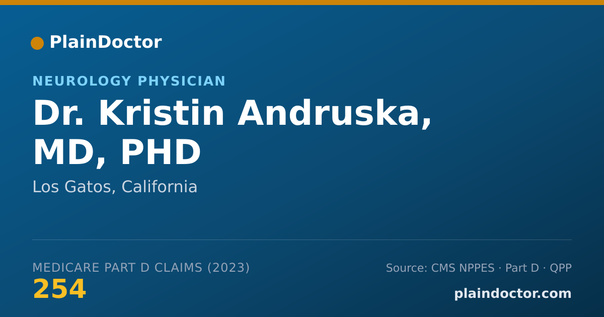 Shareable card for Kristin Andruska, MD, PHD - Neurology Physician, Los Gatos, CA