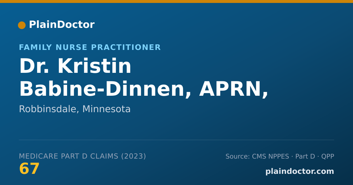 Shareable card for Kristin Babine-Dinnen, APRN, CNP - Family Nurse Practitioner, Robbinsdale, MN