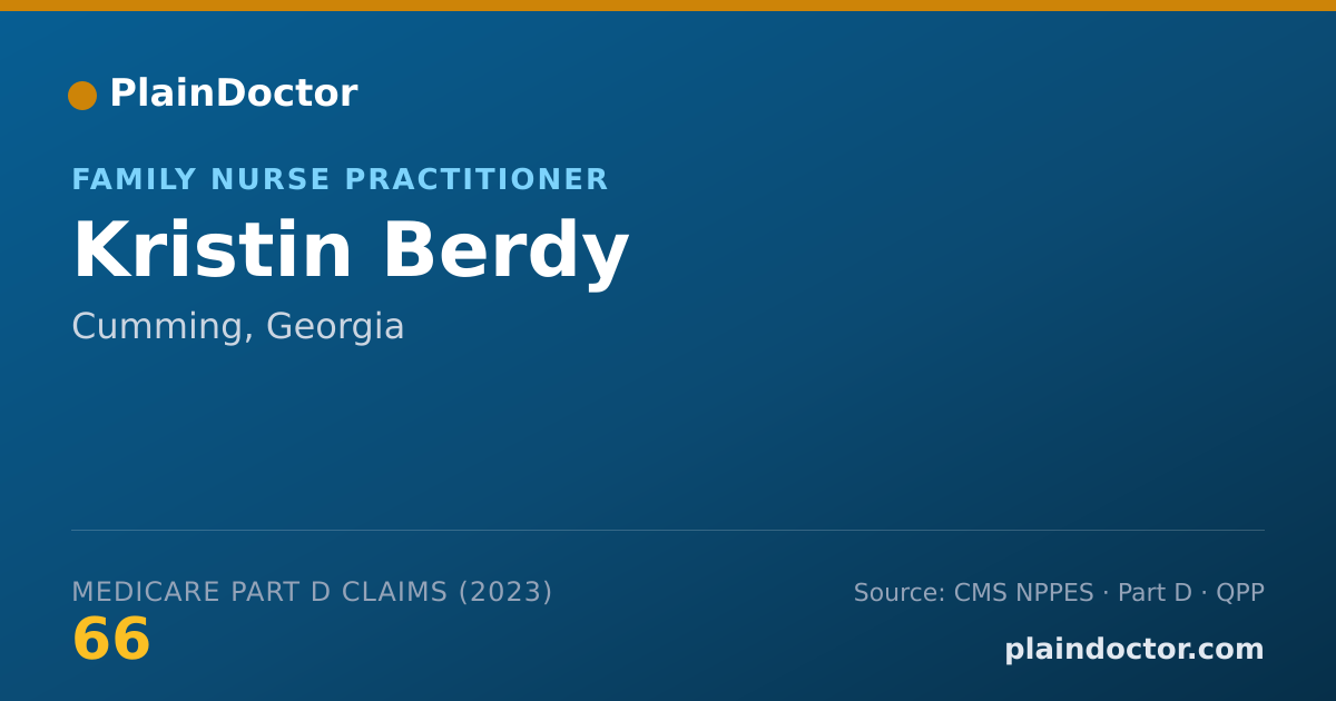 Shareable card for Kristin Berdy - Family Nurse Practitioner, Cumming, GA