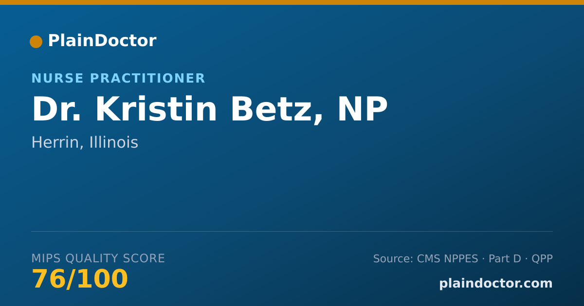 Shareable card for Kristin Betz, NP - Nurse Practitioner, Herrin, IL