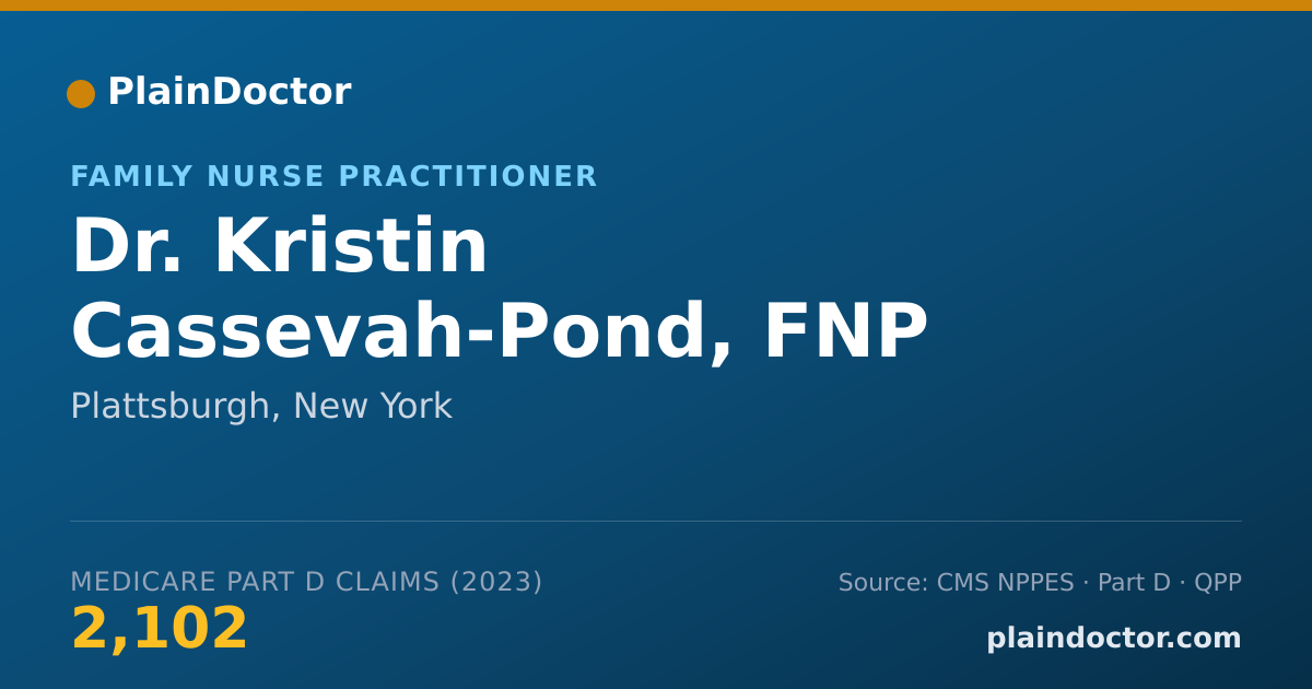 Shareable card for Kristin Cassevah-Pond, FNP - Family Nurse Practitioner, Plattsburgh, NY