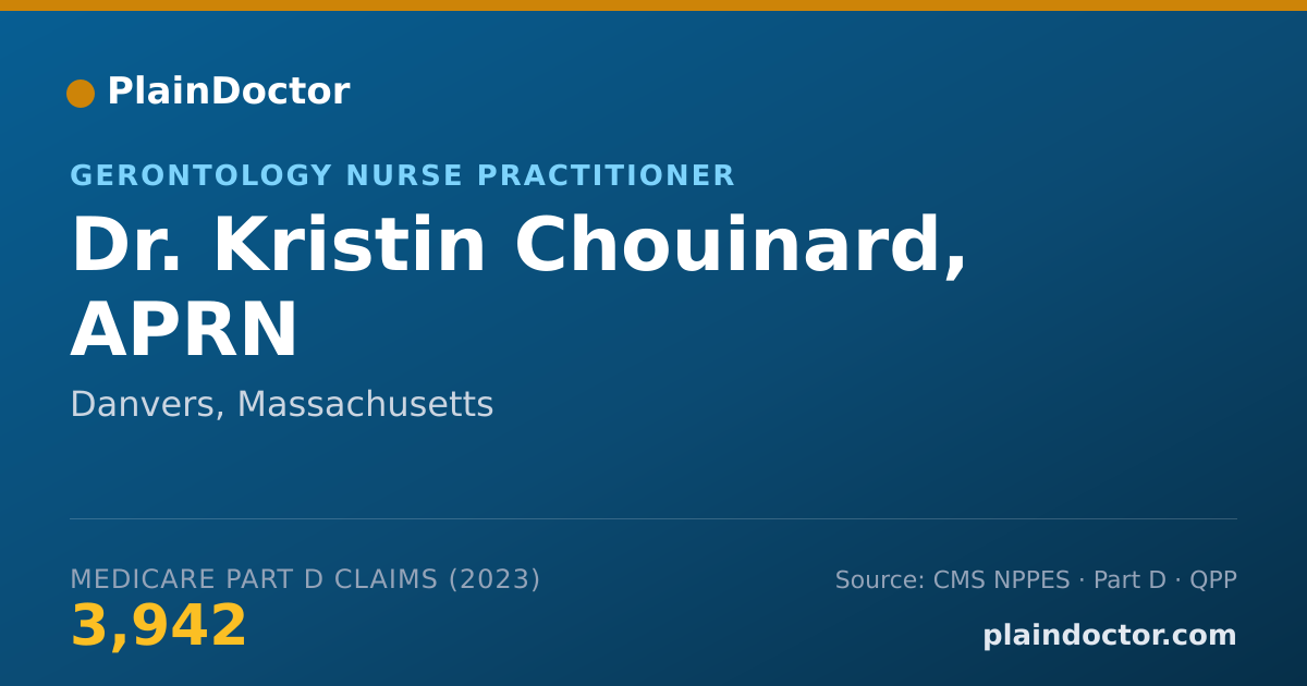 Shareable card for Kristin Chouinard, APRN - Gerontology Nurse Practitioner, Danvers, MA