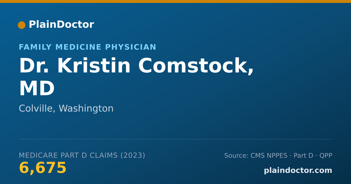 Shareable card for Kristin Comstock, MD - Family Medicine Physician, Colville, WA