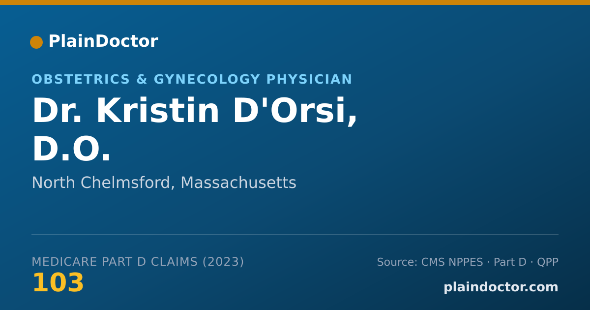 Shareable card for Kristin D'Orsi, D.O. - Obstetrics & Gynecology Physician, North Chelmsford, MA