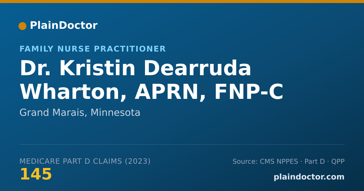 Shareable card for Kristin Dearruda Wharton, APRN, FNP-C - Family Nurse Practitioner, Grand Marais, MN