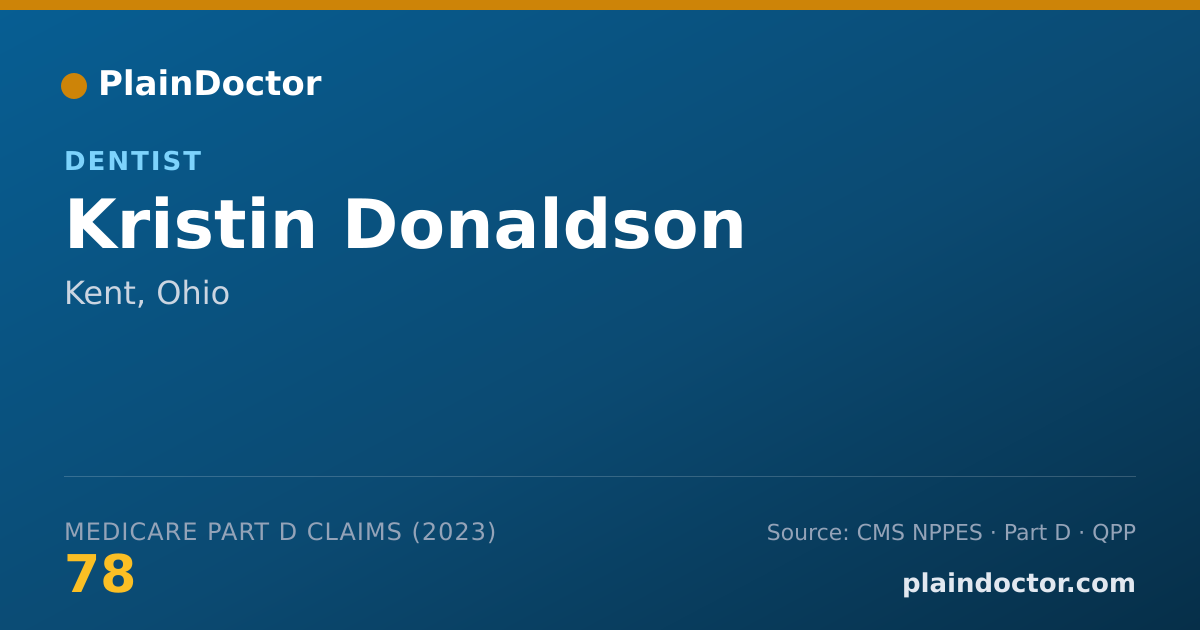 Shareable card for Kristin Donaldson - Dentist, Kent, OH