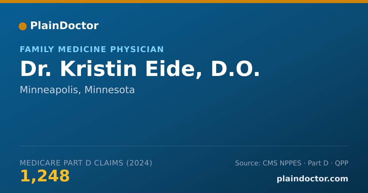 Shareable card for Kristin Eide, D.O. - Family Medicine Physician, Minneapolis, MN