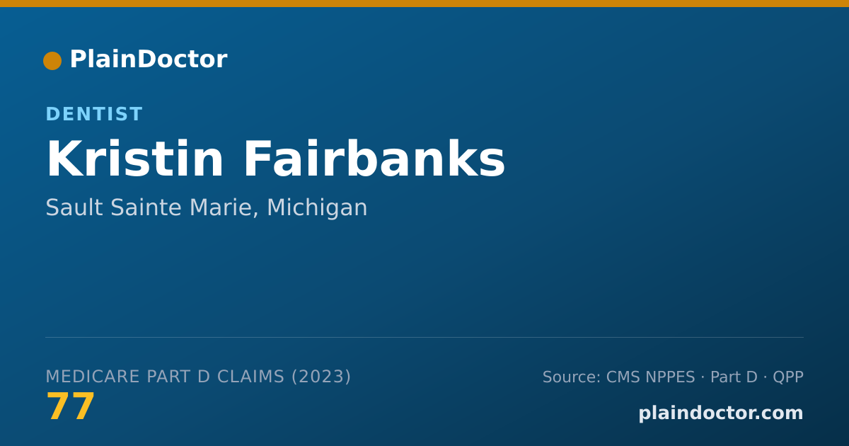 Shareable card for Kristin Fairbanks - Dentist, Sault Sainte Marie, MI