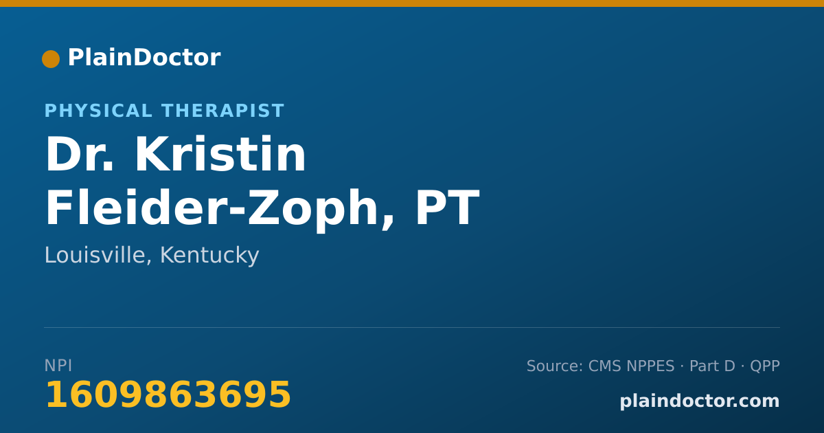 Shareable card for Kristin Fleider-Zoph, PT - Physical Therapist, Louisville, KY