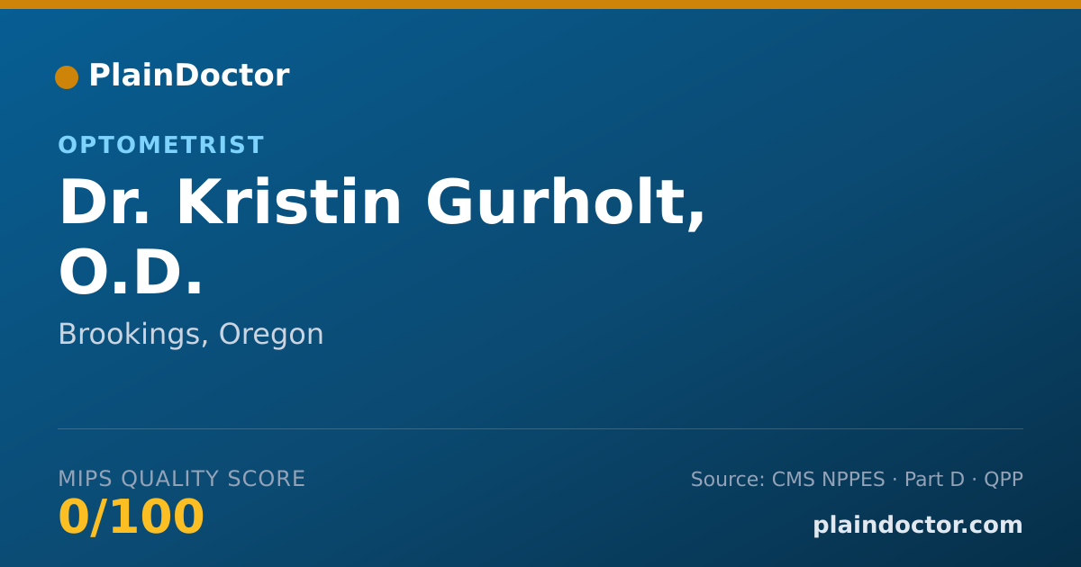 Shareable card for Kristin Gurholt, O.D. - Optometrist, Brookings, OR