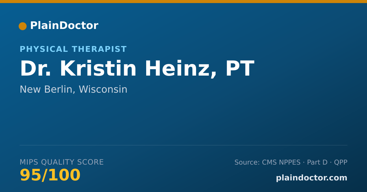 Shareable card for Kristin Heinz, PT - Physical Therapist, New Berlin, WI