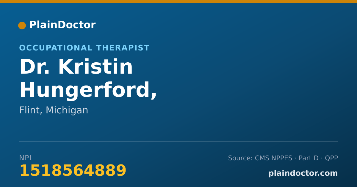 Shareable card for Kristin Hungerford, SPEECH-LANGUAGE PATH - Occupational Therapist, Flint, MI