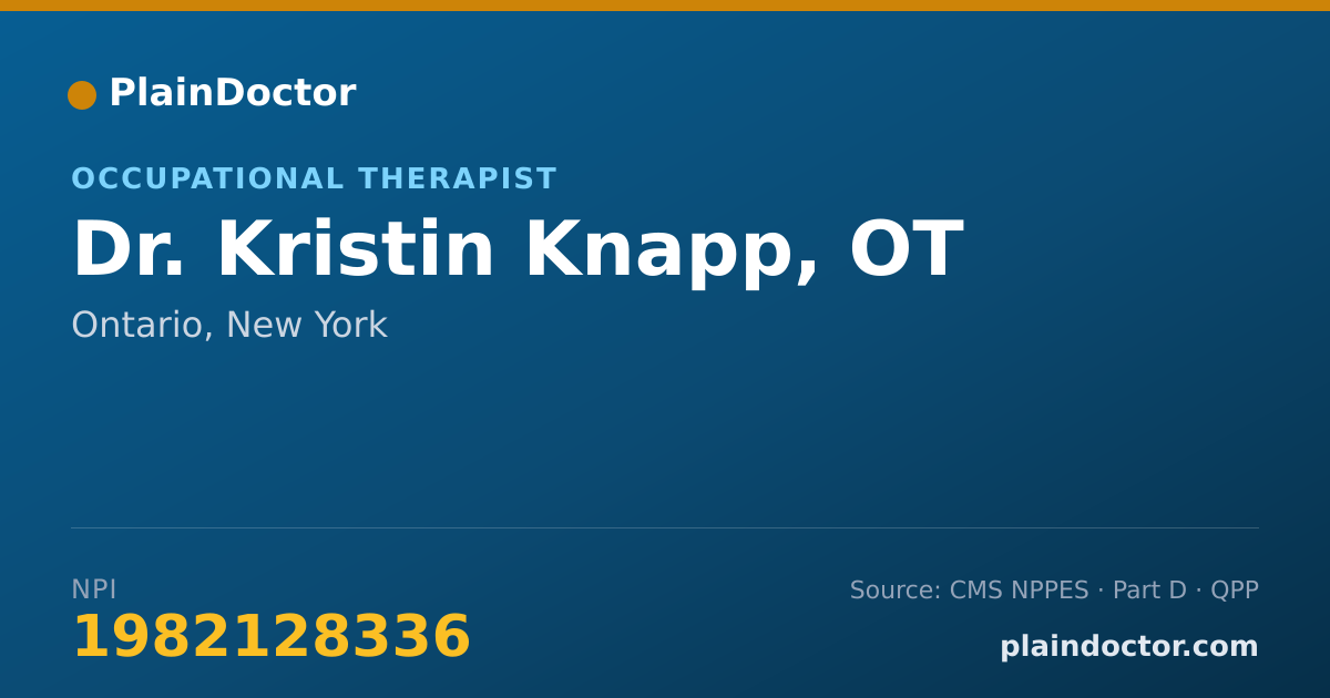 Shareable card for Kristin Knapp, OT - Occupational Therapist, Ontario, NY
