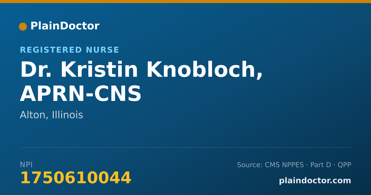 Shareable card for Kristin Knobloch, APRN-CNS - Registered Nurse, Alton, IL