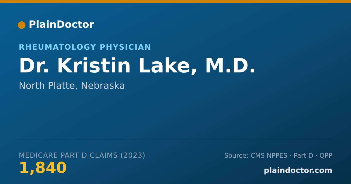 Shareable card for Kristin Lake, M.D. - Rheumatology Physician, North Platte, NE