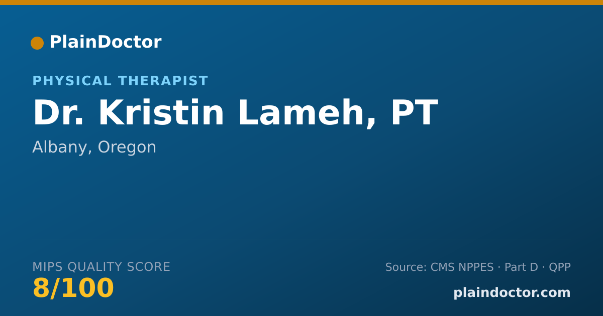 Shareable card for Kristin Lameh, PT - Physical Therapist, Albany, OR