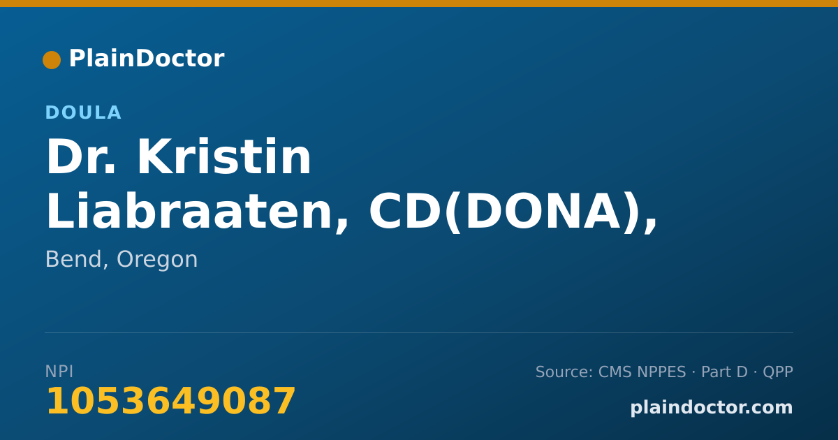 Shareable card for Kristin Liabraaten, CD(DONA), HCHI - Doula, Bend, OR