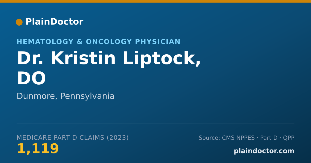 Shareable card for Kristin Liptock, DO - Hematology & Oncology Physician, Dunmore, PA