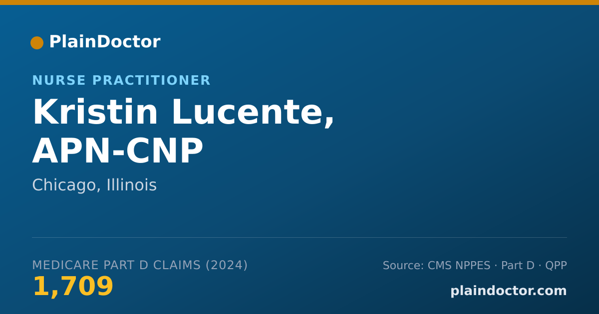 Shareable card for Kristin Lucente, APN-CNP - Interventional Pain Medicine Physician, Chicago, IL