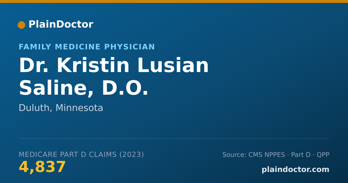 Shareable card for Kristin Lusian Saline, D.O. - Family Medicine Physician, Duluth, MN