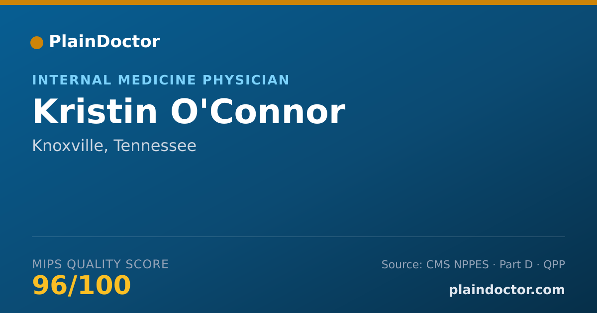 Shareable card for Kristin O'Connor - Internal Medicine Physician, Knoxville, TN