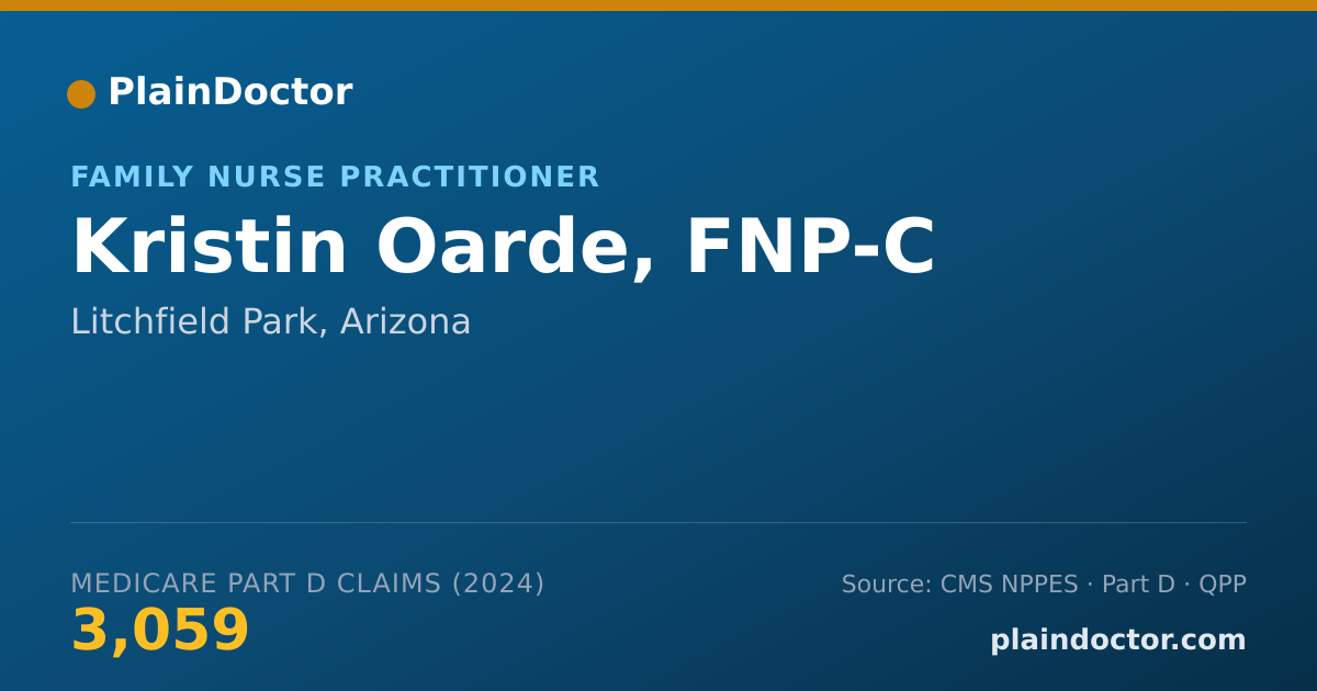Shareable card for Kristin Oarde, FNP-C - Family Nurse Practitioner, Litchfield Park, AZ