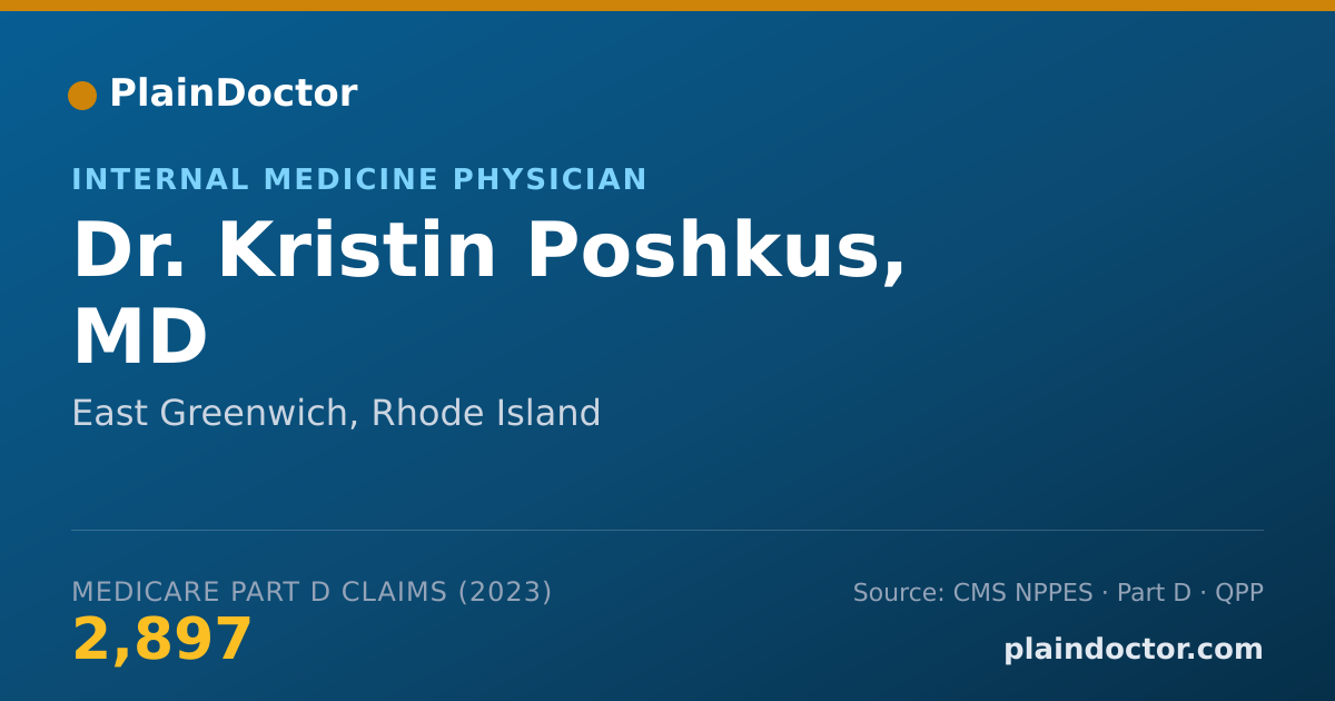 Shareable card for Kristin Poshkus, MD - Internal Medicine Physician, East Greenwich, RI