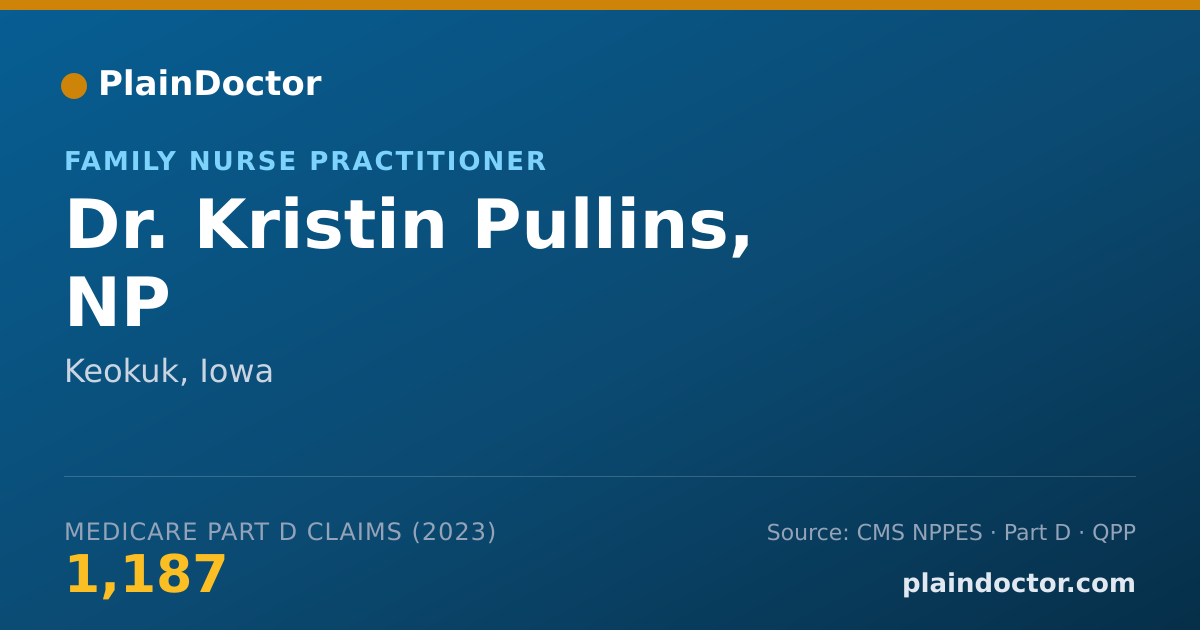 Shareable card for Kristin Pullins, NP - Family Nurse Practitioner, Keokuk, IA