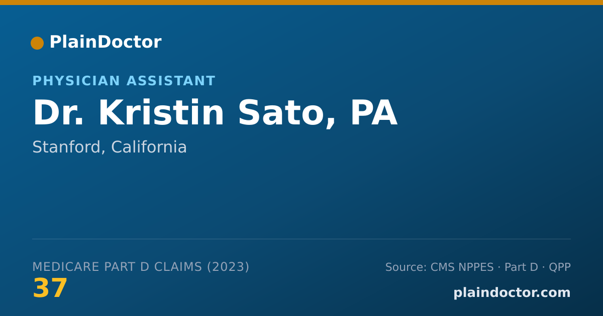 Shareable card for Kristin Sato, PA - Physician Assistant, Stanford, CA