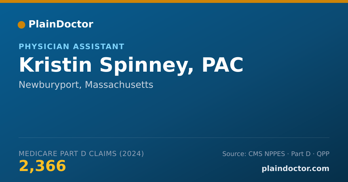 Shareable card for Kristin Spinney, PAC - Physician Assistant, Newburyport, MA