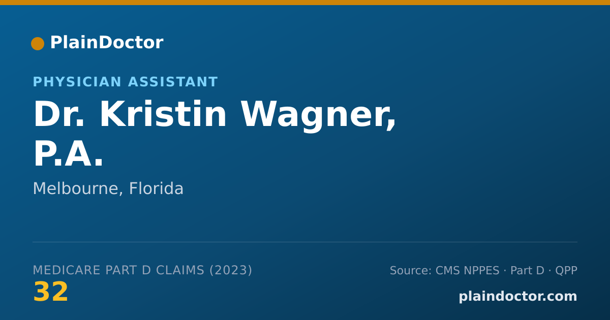 Shareable card for Kristin Wagner, P.A. - Physician Assistant, Melbourne, FL