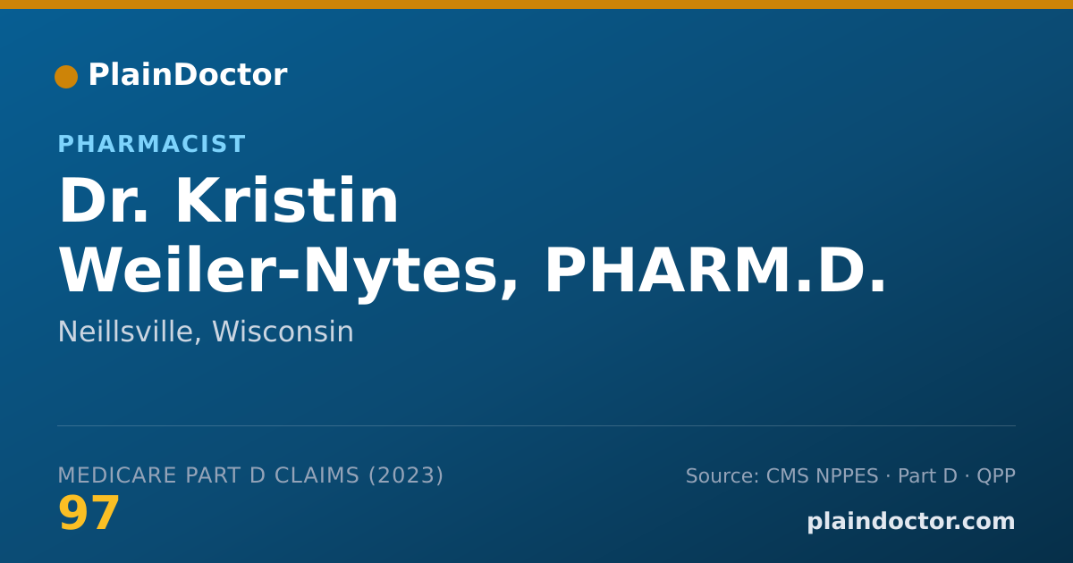 Shareable card for Kristin Weiler-Nytes, PHARM.D. - Pharmacist, Neillsville, WI