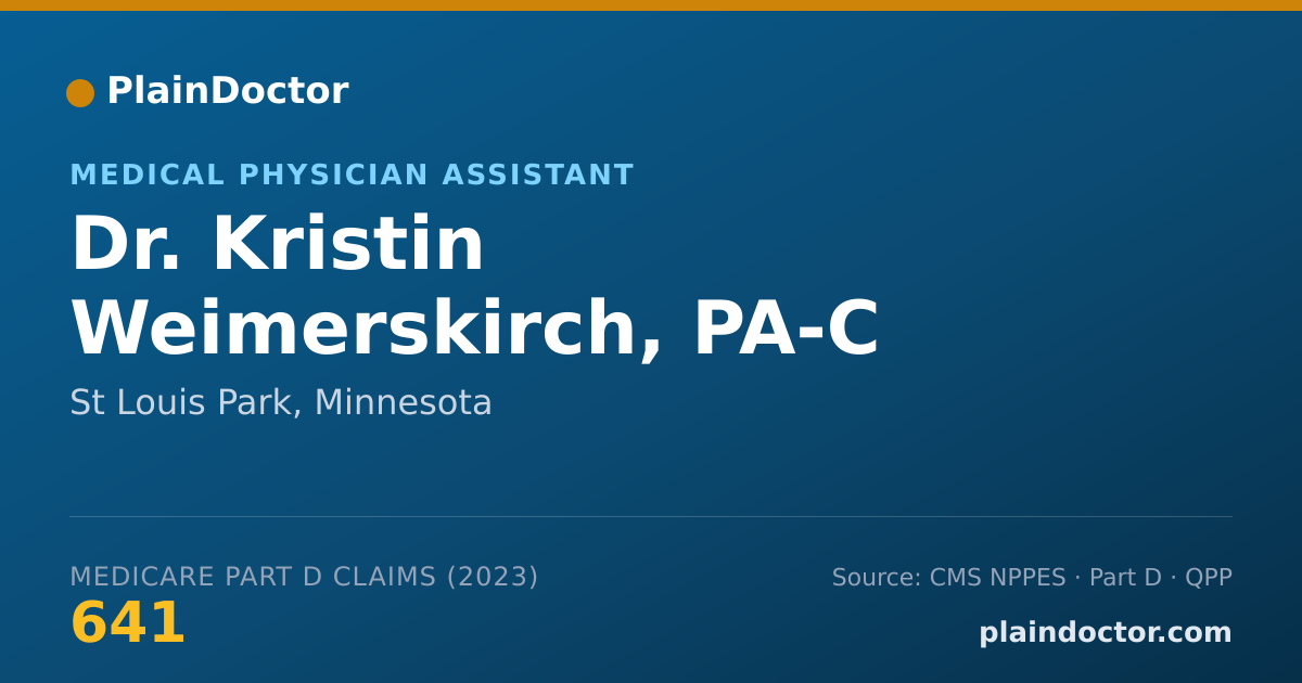 Shareable card for Kristin Weimerskirch, PA-C - Medical Physician Assistant, St Louis Park, MN