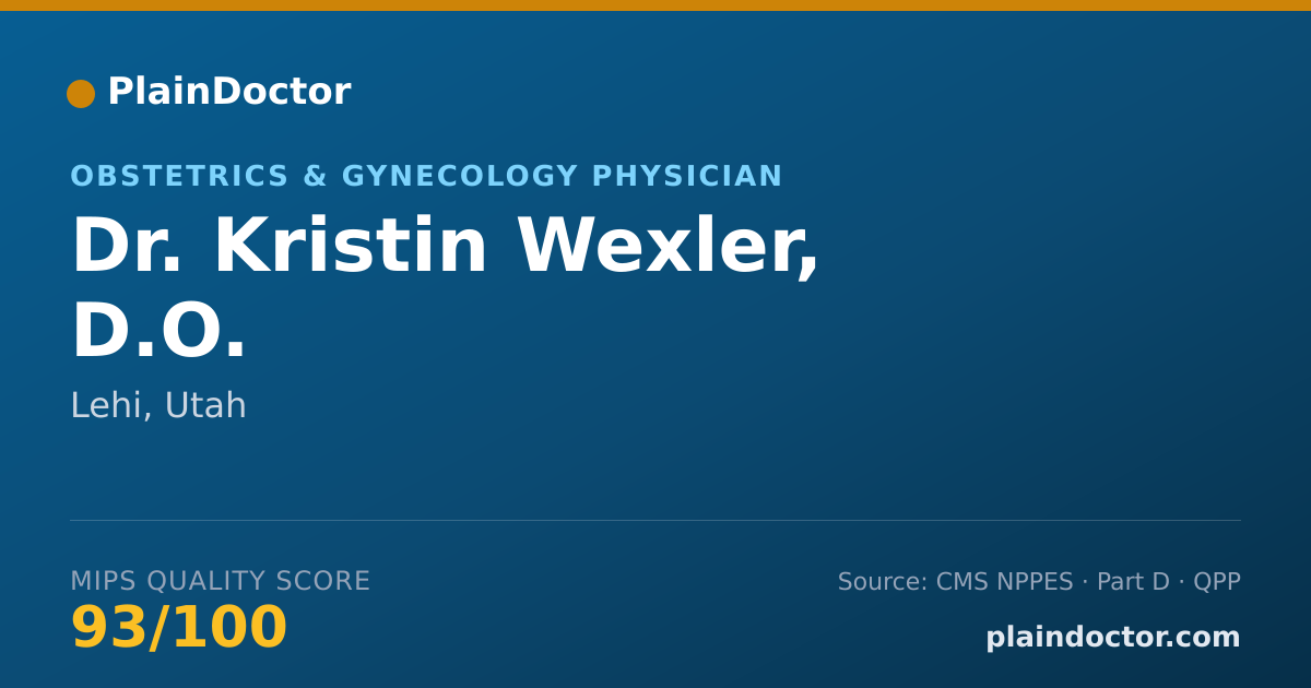 Shareable card for Kristin Wexler, D.O. - Obstetrics & Gynecology Physician, Lehi, UT